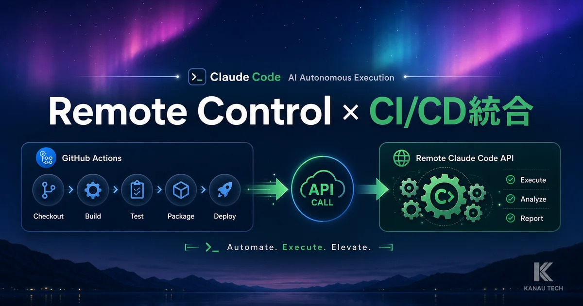 Claude Code Remote Control で /goal を外部制御 — GitHub Actions / curl / API統合パターン