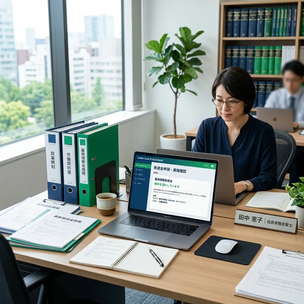 社労士のAI活用 — 労働法MCPで助成金・制度確認を効率化する方法